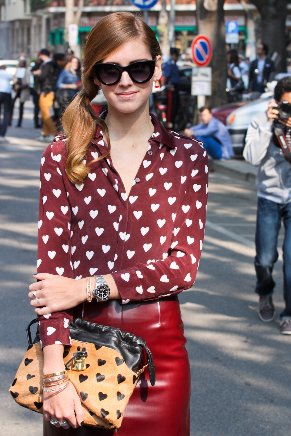 Chiara Ferragni Giorgio Armani Show Milan Fashion Week 23 Sept. 2013