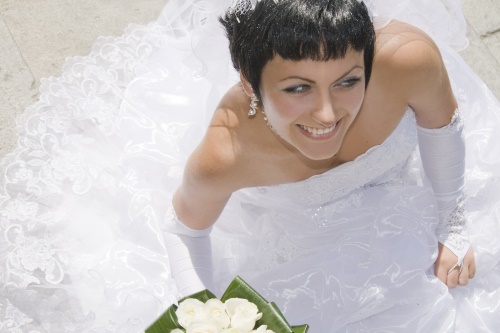 sposa capelli corti